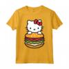 Ciao Kitty Burger Maglietta - Licenza Ufficiale Hello Kitty Apparel - Ideale per Fan HapTiger
