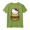 Ciao Kitty Burger Maglietta - Licenza Ufficiale Hello Kitty Apparel - Ideale per Fan HapTiger