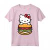 Ciao Kitty Burger Maglietta - Licenza Ufficiale Hello Kitty Apparel - Ideale per Fan HapTiger