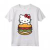 Ciao Kitty Burger Maglietta - Licenza Ufficiale Hello Kitty Apparel - Ideale per Fan HapTiger