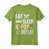 K-Pop T-shirt coreana dito cuore grafica per gli amanti Kpop - Mangia sonno K-pop Repeat - T-shirt da donna, uomo, ragazze, ragazzi