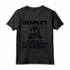 HapTiger Fitness Deadlift Cat Divertente Maglietta - Ideale per l'allenamento e il tempo libero, leggera e resistente
