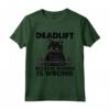 HapTiger Fitness Deadlift Cat Divertente Maglietta - Ideale per l'allenamento e il tempo libero, leggera e resistente