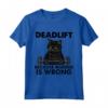 HapTiger Fitness Deadlift Cat Divertente Maglietta - Ideale per l'allenamento e il tempo libero, leggera e resistente