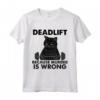 HapTiger Fitness Deadlift Cat Divertente Maglietta - Ideale per l'allenamento e il tempo libero, leggera e resistente