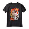 Giapponese Anime Girl Mask Samurai Flowers Sword Maglietta - Leggera e Taglio Classico - Ideale per Appassionati di Anime e Cultura Giapponese