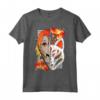 Giapponese Anime Girl Mask Samurai Flowers Sword Maglietta - Leggera e Taglio Classico - Ideale per Appassionati di Anime e Cultura Giapponese