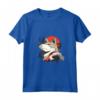 Lupo e Sole - Stile di Pittura Giapponese Anime Maglietta Canotta - Design Anni '80 - Ideale per Bambini e Regali di Compleanno