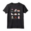 Happy Sushi Anime Kawaii Yoga Giapponese Cibo Otaku Manga Maglietta - T-Shirt Divertente per Amanti dell'Anime e dello Yoga