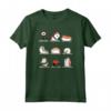 Happy Sushi Anime Kawaii Yoga Giapponese Cibo Otaku Manga Maglietta - T-Shirt Divertente per Amanti dell'Anime e dello Yoga