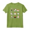 Happy Sushi Anime Kawaii Yoga Giapponese Cibo Otaku Manga Maglietta - T-Shirt Divertente per Amanti dell'Anime e dello Yoga