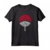 HapTiger Shippuden Sasuke Uchiha Simbolo Distressed Maglietta - T-shirt Ufficiale Naruto - Ideale per Fan di Anime e Manga