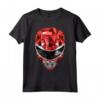 HapTiger Red Ranger Polygon Helmet Maglietta - Officially Licensed Apparel 20HBPR00117A-001 - Unleash the Power