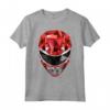 HapTiger Red Ranger Polygon Helmet Maglietta - Officially Licensed Apparel 20HBPR00117A-001 - Unleash the Power