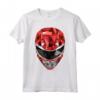 HapTiger Red Ranger Polygon Helmet Maglietta - Officially Licensed Apparel 20HBPR00117A-001 - Unleash the Power
