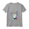 Donna Manly Unicorn Bodybuilding Muscle Allenamento Divertente Maglietta con Collo a V - Ideale per Bodybuilder e Sportivi - Regalo Unico per Uomo, Donna e Bambini
