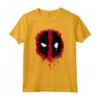 HapTiger Deadpool Paint Splatter Logo Maglietta - Official Marvel Licensed Apparel for Fans
