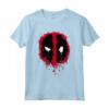 HapTiger Deadpool Paint Splatter Logo Maglietta - Official Marvel Licensed Apparel for Fans