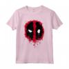 HapTiger Deadpool Paint Splatter Logo Maglietta - Official Marvel Licensed Apparel for Fans