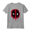 HapTiger Deadpool Paint Splatter Logo Maglietta - Official Marvel Licensed Apparel for Fans