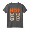 Hiss Funny Cats Kittens Rock Rockin Maglietta - Unique Cat Lover Tee for Punk Rock Enthusiasts