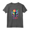 Star Wars The Mandalorian Mando Helmet Neon Maglietta - Official Merchandise for Men, Women, Boys, and Girls