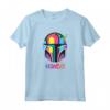 Star Wars The Mandalorian Mando Helmet Neon Maglietta - Official Merchandise for Men, Women, Boys, and Girls