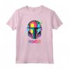 Star Wars The Mandalorian Mando Helmet Neon Maglietta - Official Merchandise for Men, Women, Boys, and Girls