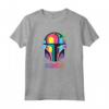 Star Wars The Mandalorian Mando Helmet Neon Maglietta - Official Merchandise for Men, Women, Boys, and Girls