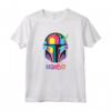 Star Wars The Mandalorian Mando Helmet Neon Maglietta - Official Merchandise for Men, Women, Boys, and Girls