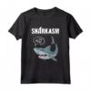 Sharkasm Sarcasmus e Squalo Vegetariano - Maglietta Divertente con Citazioni - Regalo Unico per Uomini, Donne e Bambini