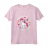Promoted To Middle Sister - Pony Rosa Cuori & Rainbow Stars Maglietta per la Futura Sorella Maggiore - Ideale per Annuncio Speciale