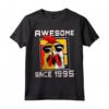 Gallo con occhiali da sole Awesome Since 1995 - 27th Maglietta Compleanno Unica e Originale per Uomo e Donna