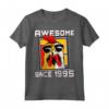 Gallo con occhiali da sole Awesome Since 1995 - 27th Maglietta Compleanno Unica e Originale per Uomo e Donna