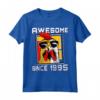 Gallo con occhiali da sole Awesome Since 1995 - 27th Maglietta Compleanno Unica e Originale per Uomo e Donna
