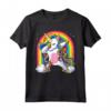 Dabbing Unicorn Shirt Girls Kids Women - Rainbow Maglietta for Unicorn Birthday Party - Cool Dab Unicorn Design