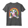 Dabbing Unicorn Shirt Girls Kids Women - Rainbow Maglietta for Unicorn Birthday Party - Cool Dab Unicorn Design