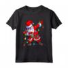 Natale Dabbing Santa - Maglietta Uomo Bambini Ragazzi - Ideale Regalo di Natale con Luci Albero