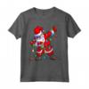 Natale Dabbing Santa - Maglietta Uomo Bambini Ragazzi - Ideale Regalo di Natale con Luci Albero