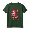 Natale Dabbing Santa - Maglietta Uomo Bambini Ragazzi - Ideale Regalo di Natale con Luci Albero
