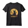 Divertente Gatto Cosa? - Gatto Nero Assassino con Coltello Costume Halloween Maglietta - Regalo Unico per Amanti dei Gatti