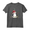 Carino Divertente Pinguino Natale T-Shirt con Cappello di Babbo Natale - Ideale per Pigiama Natalizio e Regali Unici di Natale