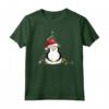 Carino Divertente Pinguino Natale T-Shirt con Cappello di Babbo Natale - Ideale per Pigiama Natalizio e Regali Unici di Natale