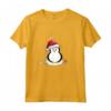 Carino Divertente Pinguino Natale T-Shirt con Cappello di Babbo Natale - Ideale per Pigiama Natalizio e Regali Unici di Natale