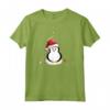 Carino Divertente Pinguino Natale T-Shirt con Cappello di Babbo Natale - Ideale per Pigiama Natalizio e Regali Unici di Natale