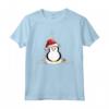 Carino Divertente Pinguino Natale T-Shirt con Cappello di Babbo Natale - Ideale per Pigiama Natalizio e Regali Unici di Natale