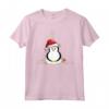 Carino Divertente Pinguino Natale T-Shirt con Cappello di Babbo Natale - Ideale per Pigiama Natalizio e Regali Unici di Natale