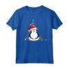 Carino Divertente Pinguino Natale T-Shirt con Cappello di Babbo Natale - Ideale per Pigiama Natalizio e Regali Unici di Natale