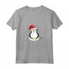 Carino Divertente Pinguino Natale T-Shirt con Cappello di Babbo Natale - Ideale per Pigiama Natalizio e Regali Unici di Natale
