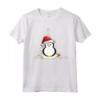 Carino Divertente Pinguino Natale T-Shirt con Cappello di Babbo Natale - Ideale per Pigiama Natalizio e Regali Unici di Natale
